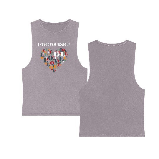 Wednay's Self-Love Merch Double Sided Mineral Wash Tank Tops
