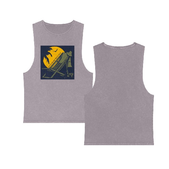 OBX Beach B OBX Army Green Navy Vintage Double Sided Mineral Wash Tank Tops