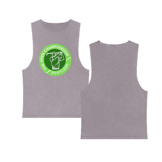 Open Championship, Golf, Golf Tournament Double Sided Mineral Wash Tank Tops