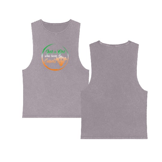 Carrot Vegetable Double Sided Mineral Wash Tank Tops, Just A Girl Who Loves