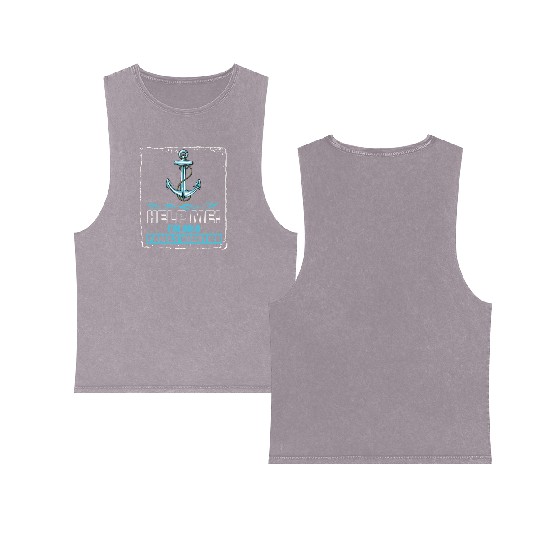 Help Me I'm On A Family Vacation Double Sided Mineral Wash Tank Tops