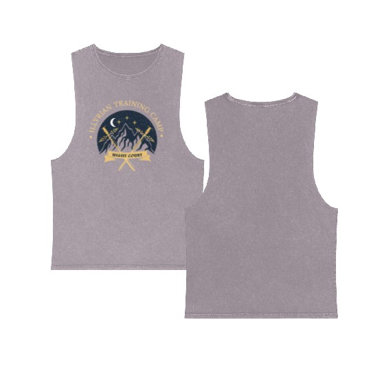 ACOTAR Illyrian Training Camp Camping Lover Double Sided Mineral Wash Tank Tops