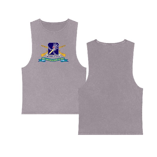 Army 188th Airborne Infantry Regiment w Br DUI Rib Double Sided Mineral Wash Tank Tops