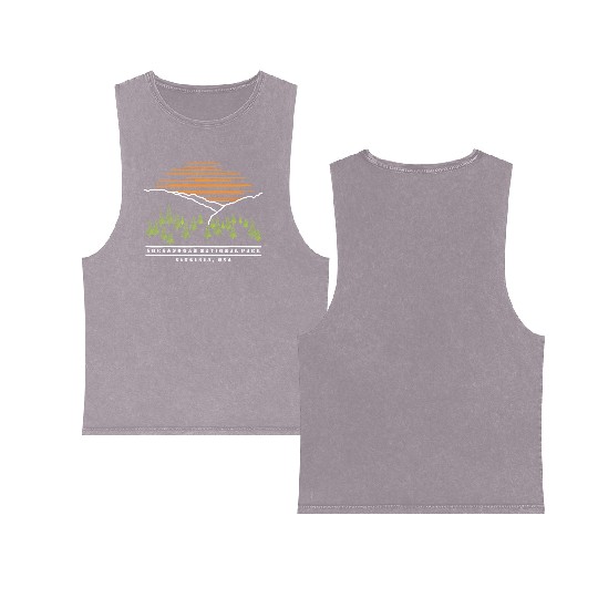 Shenandoah Valley Virginia US National Park Camp Double Sided Mineral Wash Tank Tops