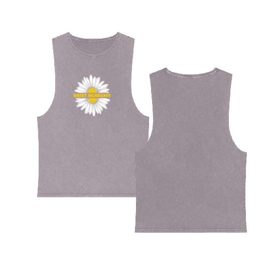 Daisy Garden Gardening Gardener Double Sided Mineral Wash Tank Tops