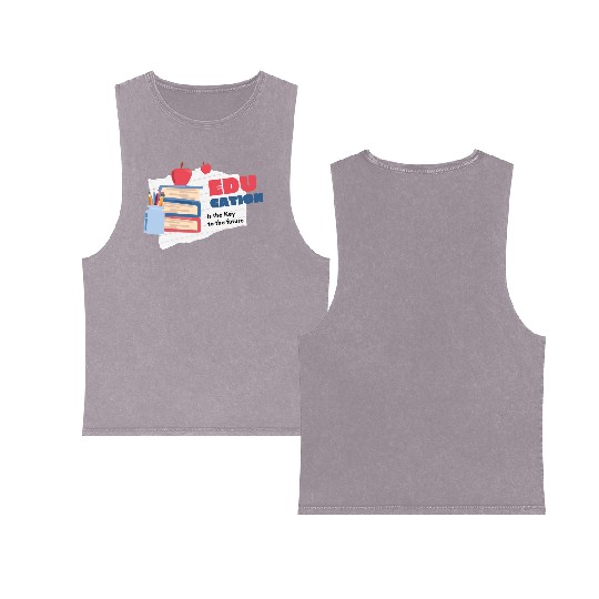 National Coloring book day Gift Double Sided Mineral Wash Tank Tops