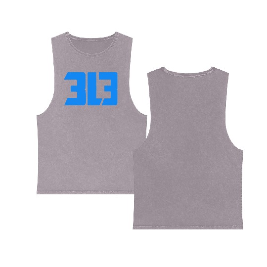 detroit lions 313 Double Sided Mineral Wash Tank Tops