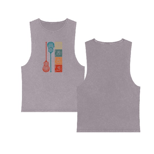 Lacrosse Periodic Table Element Double Sided Mineral Wash Tank Tops, Lacrosse