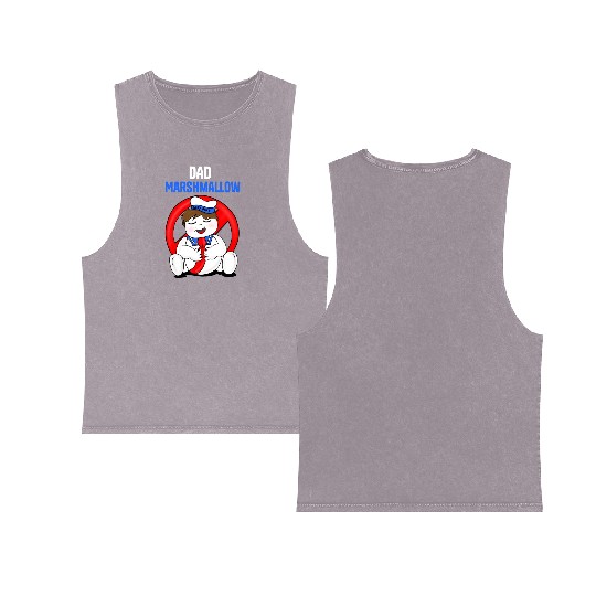DAD ghostbusters Double Sided Mineral Wash Tank Tops