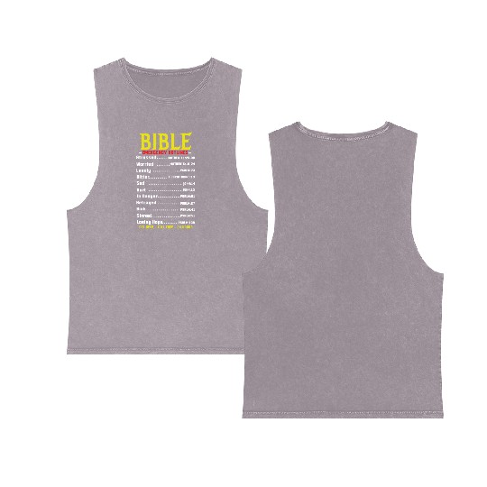 Bible Emergency Hotline Number Jesus Christian Double Sided Mineral Wash Tank Tops