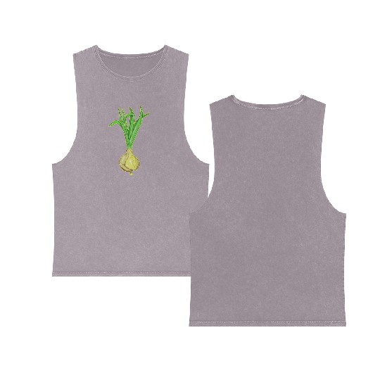 Onion plant Double Sided Mineral Wash Tank Tops