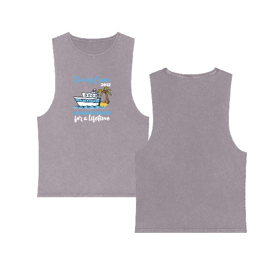 Family Cruise 2022 Making Memories for a Lifetime Double Sided Mineral Wash Tank Tops