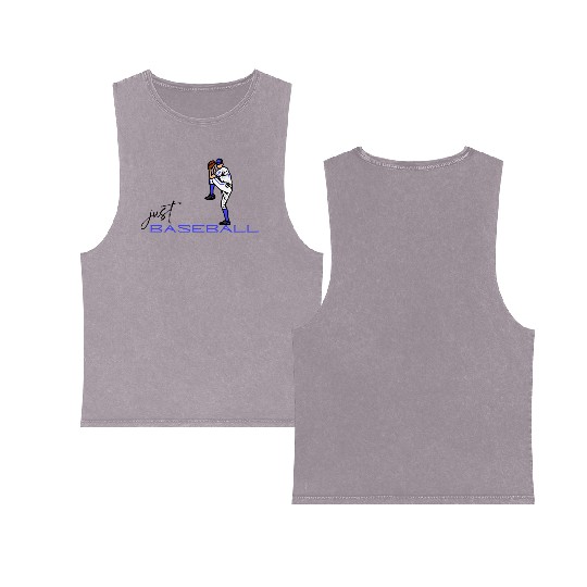 Just Baseball (Pitcher) Double Sided Mineral Wash Tank Tops