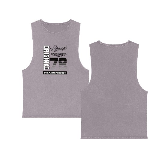 1978 Vintage Birthday Vintage Gift Retro Double Sided Mineral Wash Tank Tops
