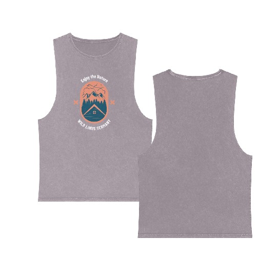 Enjoy the Nature by Wild Linus Germany Double Sided Mineral Wash Tank Tops