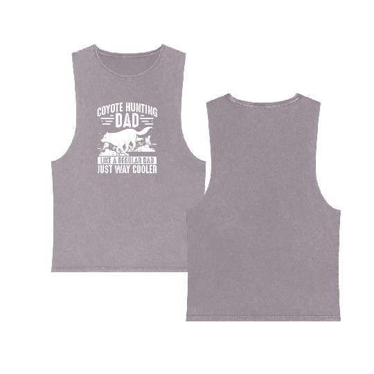 Coyote Trapping Coyote Hunting Yote Hunting Gift Double Sided Mineral Wash Tank Tops
