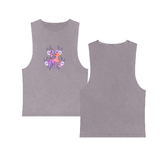Sagittarius Zodiac Double Sided Mineral Wash Tank Tops