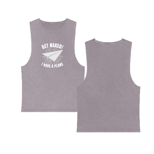Airline Pilot Aviation Pun For a Corporate Pilot Double Sided Mineral Wash Tank Tops