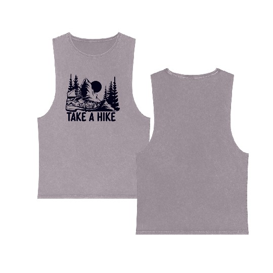 Go For A Hike, Take A Hike Double Sided Mineral Wash Tank Tops