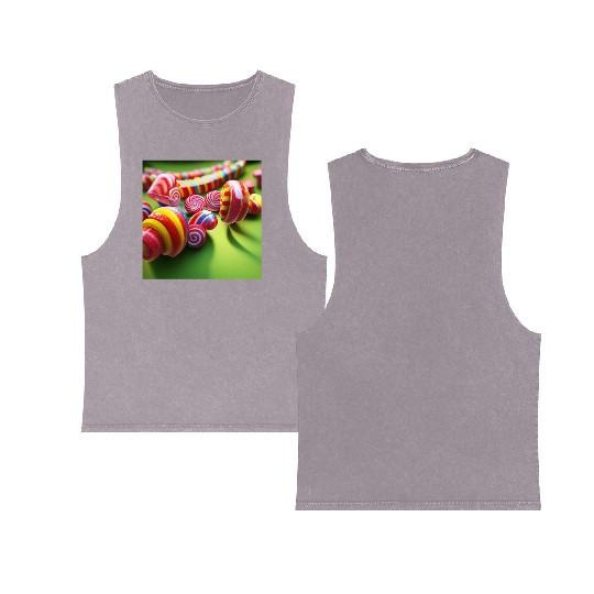 A glimpse into candy land version 1 Double Sided Mineral Wash Tank Tops