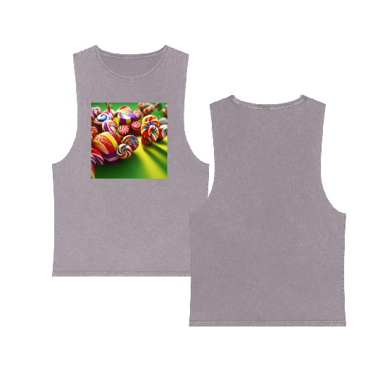 A glimpse into candy land version 2 Double Sided Mineral Wash Tank Tops