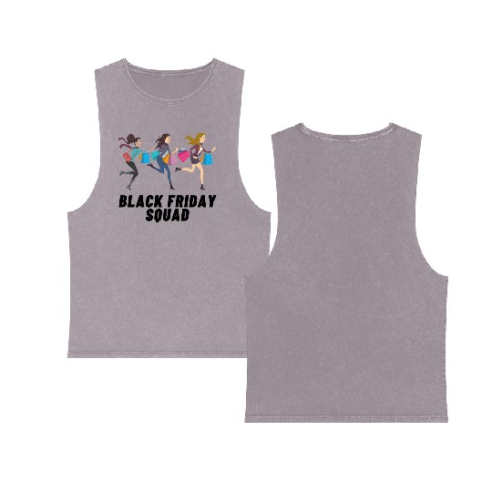 Black Friday Squad Double Sided Mineral Wash Tank Tops