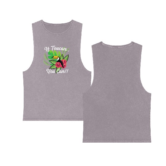 You Can Courageous Person Gift Double Sided Mineral Wash Tank Tops