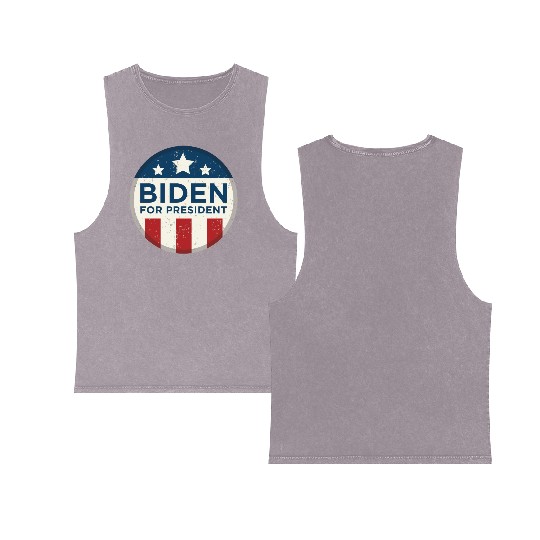 Joe Biden For President Double Sided Mineral Wash Tank Tops