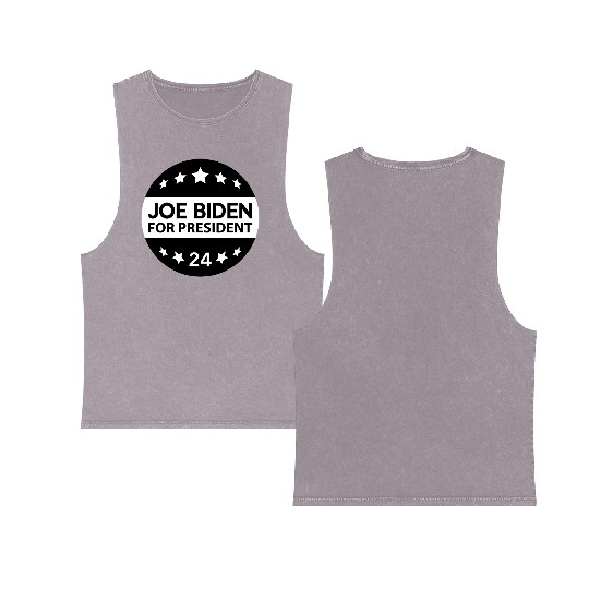 Joe Biden For President 24 Double Sided Mineral Wash Tank Tops