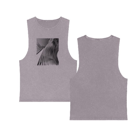 Abstract Curved Curves Lines Double Sided Mineral Wash Tank Tops