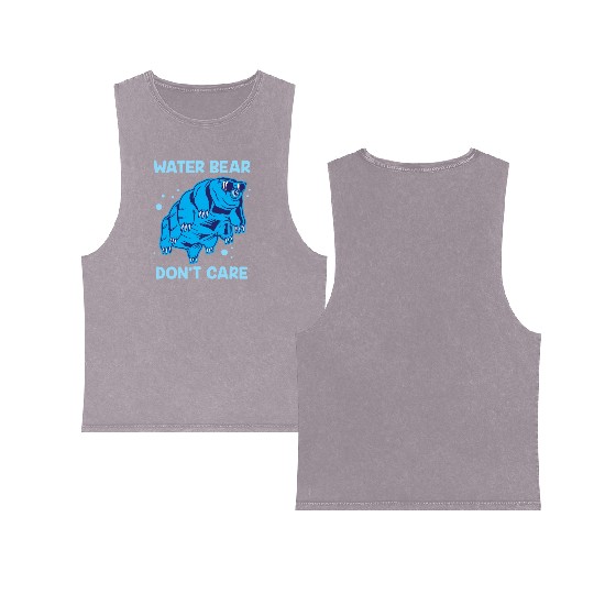 Water Bear Don't Care Tardigrade Microbiology Gift Double Sided Mineral Wash Tank Tops
