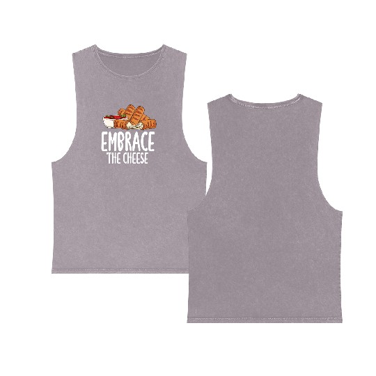 Embrace The Cheese Double Sided Mineral Wash Tank Tops