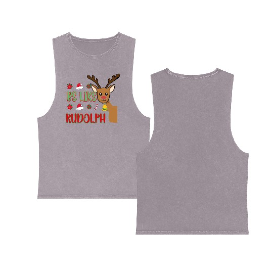 Be Like Rudolph Double Sided Mineral Wash Tank Tops