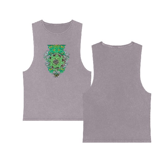 Tattoo Persian art Double Sided Mineral Wash Tank Tops