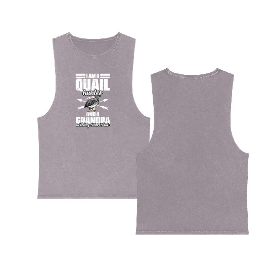 Funny Quail Hunting Hobby For Bobwhite Quail Double Sided Mineral Wash Tank Tops