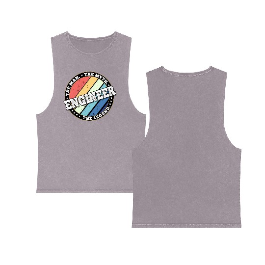 Engineer. The man. The myth. The legend. Double Sided Mineral Wash Tank Tops