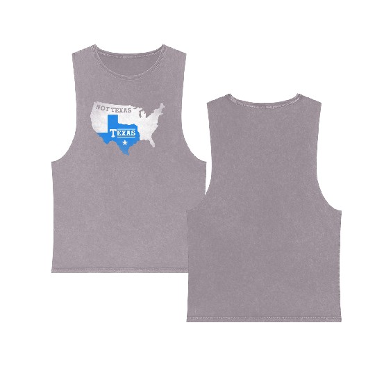 Big Texas Design for proud Texans Double Sided Mineral Wash Tank Tops