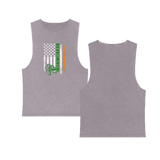 Im An Irish Ironworker Ironworker Double Sided Mineral Wash Tank Tops