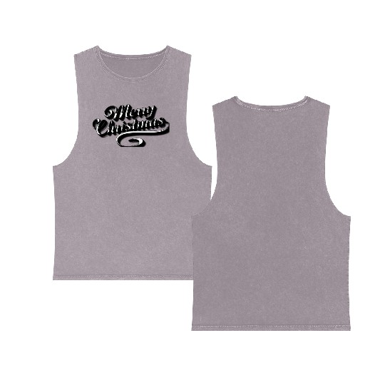 Merry Chrismas Double Sided Mineral Wash Tank Tops