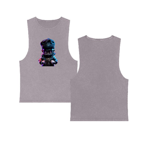 Baby Cyberpunk Gangsta Double Sided Mineral Wash Tank Tops