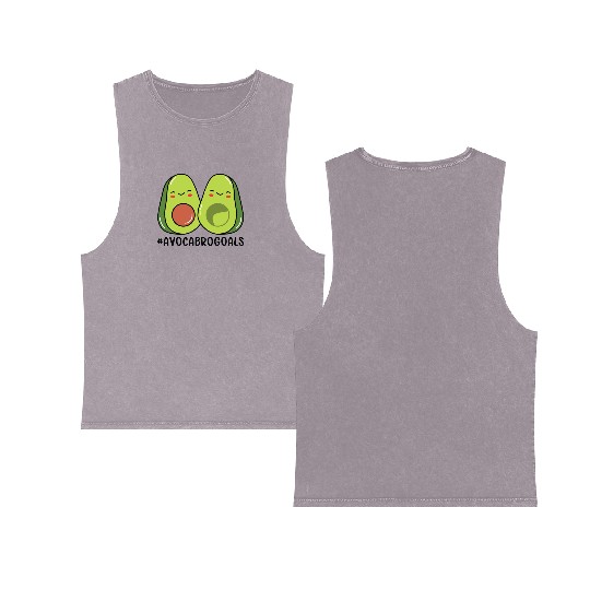 Sibling Big Brother Avocado Goals Hilarious Puns Double Sided Mineral Wash Tank Tops
