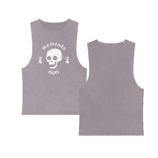 memento mori White Double Sided Mineral Wash Tank Tops