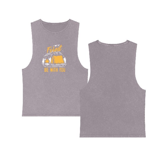 May The Forest Be With You Double Sided Mineral Wash Tank Tops
