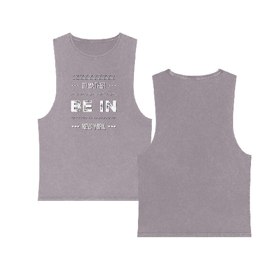 I'd rather be in New York City taxi Broadway Wall Double Sided Mineral Wash Tank Tops