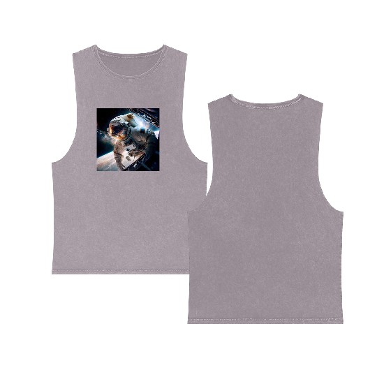 Astronaut Cosmonaut Sci-Fi character Double Sided Mineral Wash Tank Tops