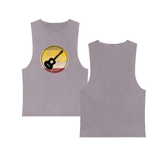 Acoustic Guitar Player Music Musician Guitarist Double Sided Mineral Wash Tank Tops