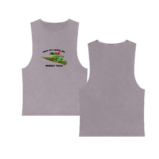 Meet me under the missile toad – mistletoe pun Double Sided Mineral Wash Tank Tops