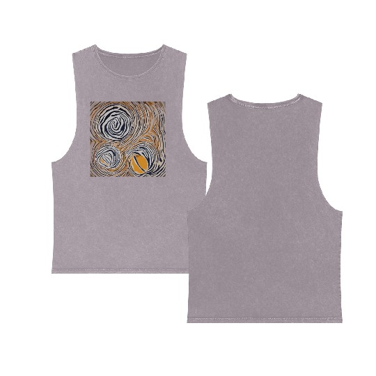 tiger skin Double Sided Mineral Wash Tank Tops