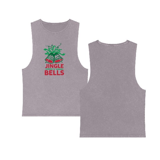 Jingle Bells Double Sided Mineral Wash Tank Tops