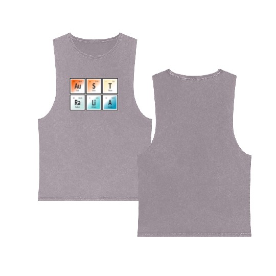 Australia | Periodic Table of Elements Double Sided Mineral Wash Tank Tops